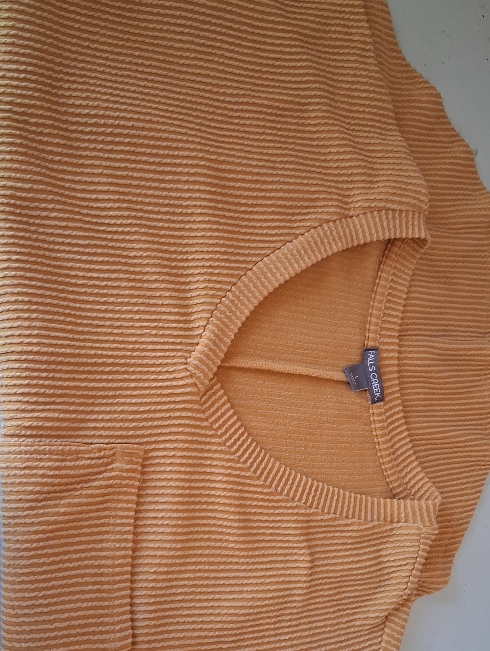 Falls Creek Ribbed Crewneck Blouse in Mustard Gold